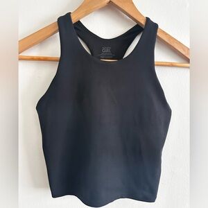 Athleta Black Sleeveless Crop Tank